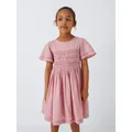 John Lewis Heirloom Collection Kids' Smocked Dress, Pink