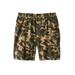 Men's Big & Tall Full-elastic waist woven sleep shorts by KingSize in Olive Camo (Size XL)