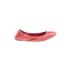 Tory Burch Flats: Red Print Shoes - Women's Size 9 - Almond Toe