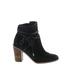 Franco Sarto Ankle Boots: Black Solid Shoes - Women's Size 6 1/2 - Almond Toe