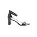 Nine West Sandals: Black Solid Shoes - Women's Size 7 1/2 - Open Toe