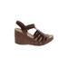 Blowfish Wedges: Brown Solid Shoes - Women's Size 8 - Open Toe
