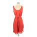 Ann Taylor LOFT Casual Dress - Slip dress: Orange Solid Dresses - Women's Size Small