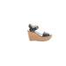 KORS Michael Kors Wedges: Black Print Shoes - Women's Size 8 - Open Toe