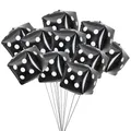 Ballons en feuille de cube noir ballon carré 4D Las Vegas Casino Night by Casino Poker décoration