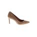 Calvin Klein Heels: Slip On Stilleto Cocktail Party Tan Solid Shoes - Women's Size 7 - Pointed Toe