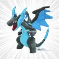 Peluche Pokémon Evolution Mega Charizard X Super Charizard Dragon Bleu Animaux Doux Cadeau pour