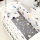 Ensemble de literie en coton pour bébé décor de chambre d'enfant linge de lit CPull comprend un