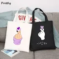 Saranghae-Sacs à main Kpop Love K-pop pour dames grands sacs d'école pour étudiants sac