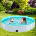 Piscine Pliable pour Chien Portable Gain de Place Non-ald Proximité Pliable Baignoire Val-ve