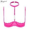 Soutien-gorge push-up à armatures pour femmes soutien-gorge à licou soutien-gorge en dentelle