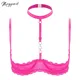 Soutien-gorge push-up à armatures pour femmes soutien-gorge à licou soutien-gorge en dentelle