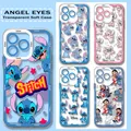 Coque de téléphone Stitch pour Samsung coque transparente en silicone souple mignon et drôle A73