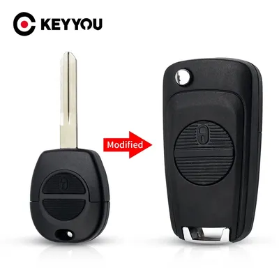 EllYYOU-Coque de clé télécommande à 2 boutons pour harnais étui porte-clés lame NSN11 NSN14