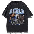 T-shirt graphique J Cole pour hommes et femmes streetwear vintage des années 90 mode hip hop