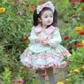 Robes Lolita pour filles robe à fleurs pour premier anniversaire robe pour enfants patchwork