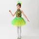 Vêtements de performance de danse pour enfants petite herbe verte paillettes DN mignonnes Ao.com