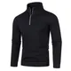 Pull à manches longues confortable pour hommes pull monochromatique pull en tricot élégant