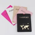 Portefeuille de voyage en cuir PU imperméable pour femme porte-documents d'identité porte-cartes