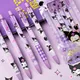 Stylo gel Kawaii Sanurgente pour filles Kuromi Melody Hello Kitty Cinnamoroll Pressing