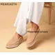 Meariasth – mocassins en daim à bout rond pour femme chaussures confortables et décontractées à