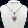 Collier Sacré Corazon Gothique Klacel de la raq Cœur Mexicain Sacré Cœur Émaillé Sacré Cœur