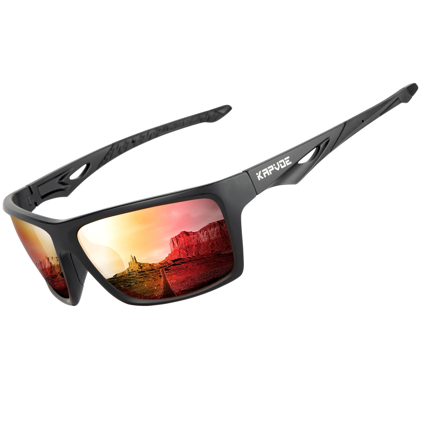 KAPVOE lunettes polarisées hommes femmes lunettes de pêche Camping randonnée route conduite lunettes Sport lunettes de soleil vélo lunettes de course