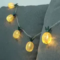 Guirlande lumineuse en forme d'ananas à LED 1 5 m guirlande de fruits féeriques décoration pour