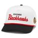 Men's American Needle White/Black Chicago Blackhawks Roscoe Washed Twill Adjustable Hat