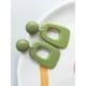 Boucles d'oreilles rectangulaires en acrylique vert avocat boucles d'oreilles géométriques