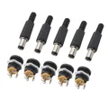 5 paires de prises d'alimentation DC-022 CC femelle 5.5mm x 2.1mm DC mâle connecteur 5.5*2.1mm DC