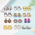 Boucles d'oreilles en acrylique de nettoyage de chatons et de chats artisanat en résine élection