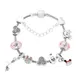 Bracelet Anime TureMouse pour femme perles Minnie Love pendentif à breloques en cristal rose