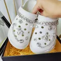 Breloques de chaussures pour Crocs ours en argent bricolage décoration de chaussure en métal