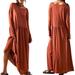 Free People Dresses | Free People Anytime Midi Dress M | Color: Brown | Size: M