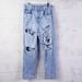 American Eagle Outfitters Jeans | American Eagle Jeans Womens 8 Short Baggy Jean Destroyed Ripped Denim Blue | Color: Blue | Size: 8