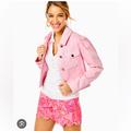 Lilly Pulitzer Jackets & Coats | Lilly Pulitzer Laylani Denim Jacket Calls Lilly Pink | Color: Pink | Size: L