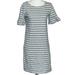 J. Crew Dresses | J. Crew Gray And White Stripped T-Shirt Dress Size Xs | Color: Gray/White | Size: Xs
