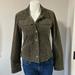 Anthropologie Jackets & Coats | Anthropologie Women's Corduroy Jacket Evergreen Green Snap Button Up Collar Sz S | Color: Green | Size: S