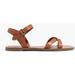 Madewell Shoes | Madewell Women's Tan Boardwalk Leather Cross Strappy Sandal Size Us 6.5 | Color: Tan | Size: 6.5