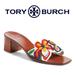 Tory Burch Shoes | Newtory Burch Bianca Floral Embellished Slide Sandal In Perfect Ivory Size 7 M | Color: Red/Yellow | Size: 7 M