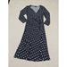 Ralph Lauren Dresses | Lauren Ralph Lauren Dress Womens Medium Blue Scrunched Faux Wrap | Color: Blue | Size: M