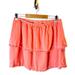 Anthropologie Skirts | Anthro Cloth & Stone Layered Coral Fringe Trim Skirt Medium | Color: Pink | Size: M