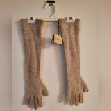 Burberry Accessories | Nwt Beautiful Burberry London Ecru/Tan/Beige Long Length Cashmere Gloves/Mittens | Color: Cream/Tan | Size: Os