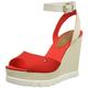 Tommy Hilfiger V1285ALENCIA 1D, Damen Plateau Sandalen, Rot (FIERY RED 629), 38 EU