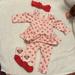 Disney Matching Sets | Minnie Mouse Disney Authentic Outfit Set 6-9 Mo | Color: Pink/Red | Size: 6-9mb