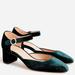 J. Crew Shoes | J Crew Millie Ankle-Strap Heels In Velvet Dark Green Size Regular 7 Nib Nwt | Color: Green | Size: 7