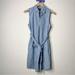 J. Crew Dresses | J.Crew 4 Petite Light Denim Sleeveless Shirt Dress Tie Belt Button Up 2022 | Color: Blue | Size: 4p