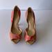 Jessica Simpson Shoes | Jessica Simpson Ladies Pink And Brown Floral High Heels Size 7m/37 - 224823 | Color: Pink/Tan | Size: 7m