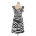 BCBGMAXAZRIA Casual Dress - A-Line Square Sleeveless: Gray Dresses - Women's Size X-Small
